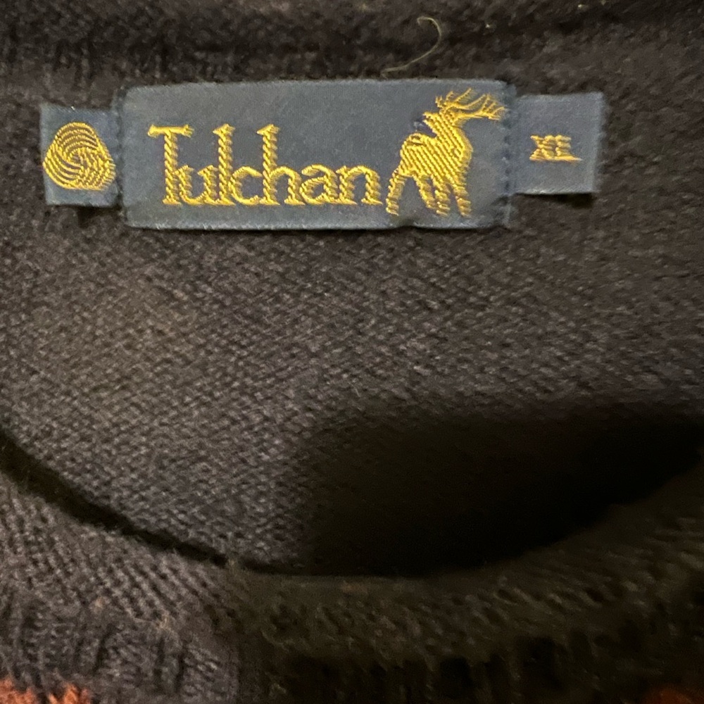 Tulchan Multicolor Geometric Wool Crewneck Sweater - Picture 3 of 6